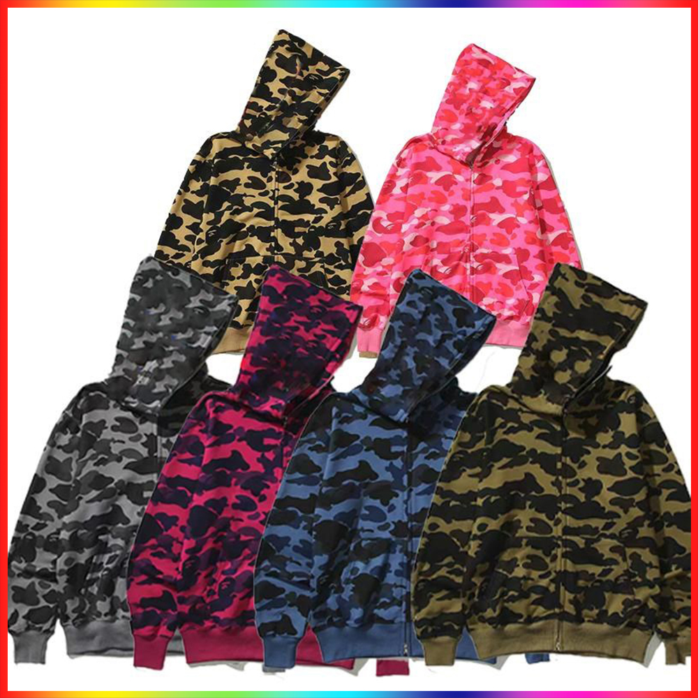 5A Mens Hoodies Designer Hoodie Men Shark Print Hoodie Long Sleeve Zip up Pullover Print Sweatshirt Sweatpants Casual Streetwear Fashion Hoodies Clothing