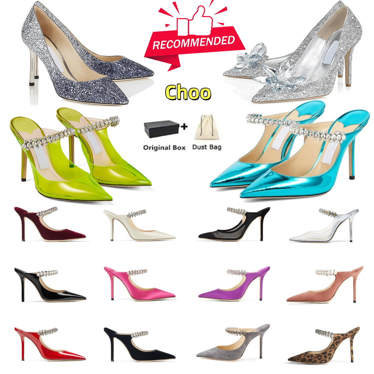 Evening Shoes Jimminess Choos Dress Shoes Lady Slingback Pointed Toe Ankle Strap London Pearl Holiday Party Wedding High Heels Point Sexy Lady Walking Shoe EU35-41