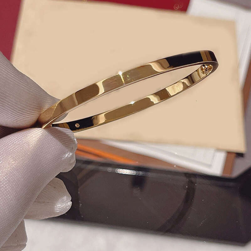 classic 4MM wide narrow thin bracelet bangle designer for women titanium steel plated gold silver cuff bracelets plane with screwdriver women jewelry gift