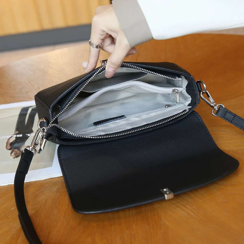 Women's Handbag 2025 New Genuine Leather Versatile Small Square Head Layer Cowhide Underarm High Quality Shoulder Bag
