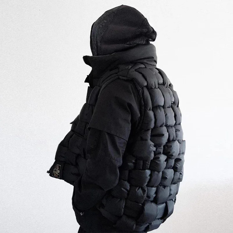 21Aw KAPITAL Hirata Hohiro Two Color Cotton Warm Keeping Double Sided High Neck Woven Coat Men's And Women's Loose Knitted Vest