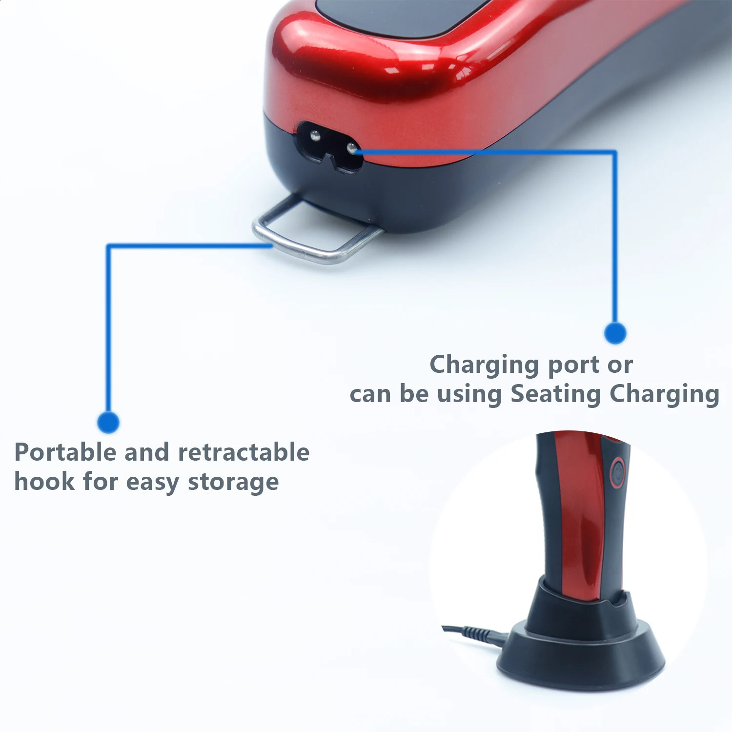 HClippers HC231 Professional Mens Electric Hair Clipper with 8000RPM 4500mAh Large Capacity Battery Hair Clipper 241119
