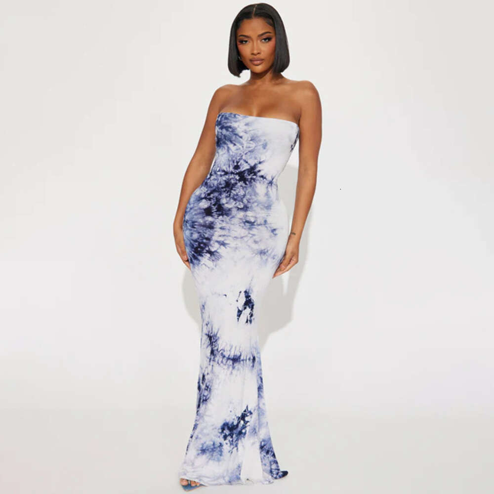 Wind Autumn and Winter Sexy Spicy Girl Outfit Instagram Printed Dress F41922