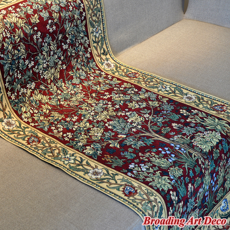 Long Size William Morris Tree Of Life Tapestry Wall Hanging Jacquard Weave Gobe Home Textile Art Decoration 100%Cotton