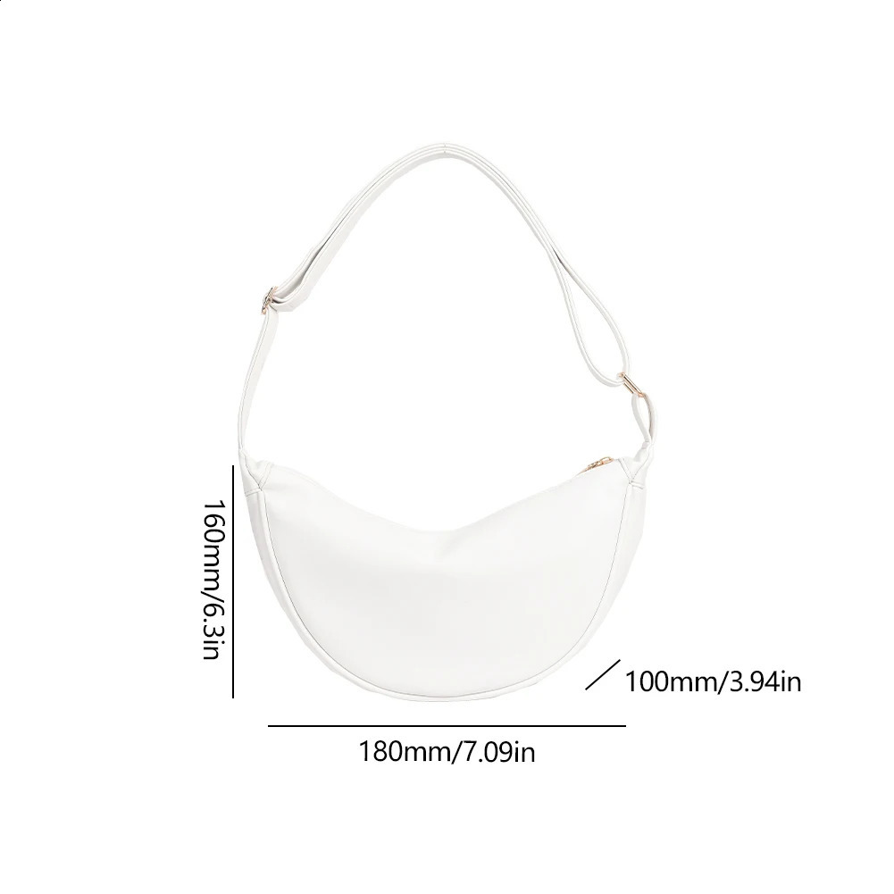Small Shoulder Bags for Women Chest Bag Half Moon Belt Crossbody Bag Female Waist Fanny Pack Bum Bag PU Leather Handbag Purse 241118
