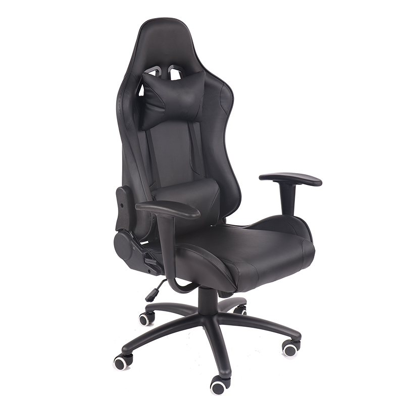 Adjustable Height & Reclining Ergonomic E-Sports Gaming Chair in Black