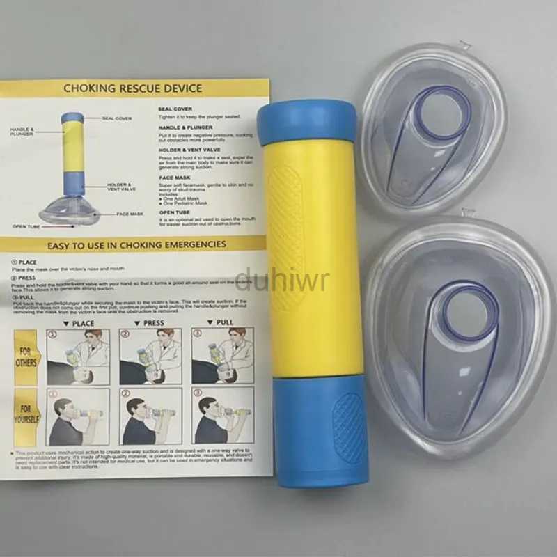 IVFX First Aid Supply Upgrade Portable Anti Choking Device Choking Emergency Life Saving Suction Vac Anti Choke Device First Aid Kit for Kids Adults d
