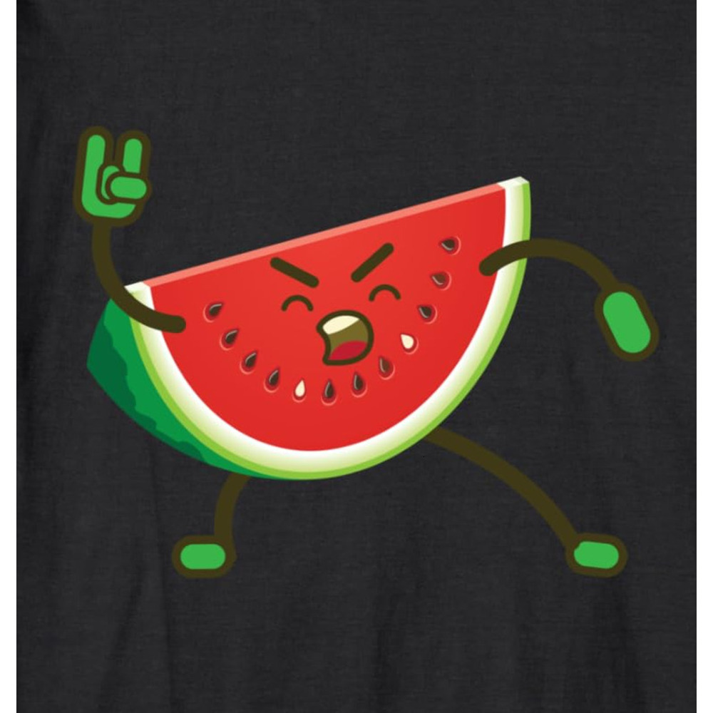 Long Sleeve Shirts for Men sweatshirt Finger Rock Gesture Watermelon Funny Cartoon Fruit Long Sleeve Tee Streetwear Casual tops clothes cool fashion