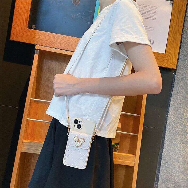 Xiaoxiangfeng Wallet is suitable for 14 Promax phone cases, iPhone 15 soft 13 crossbody 16 with hanging rope XS women's 8p