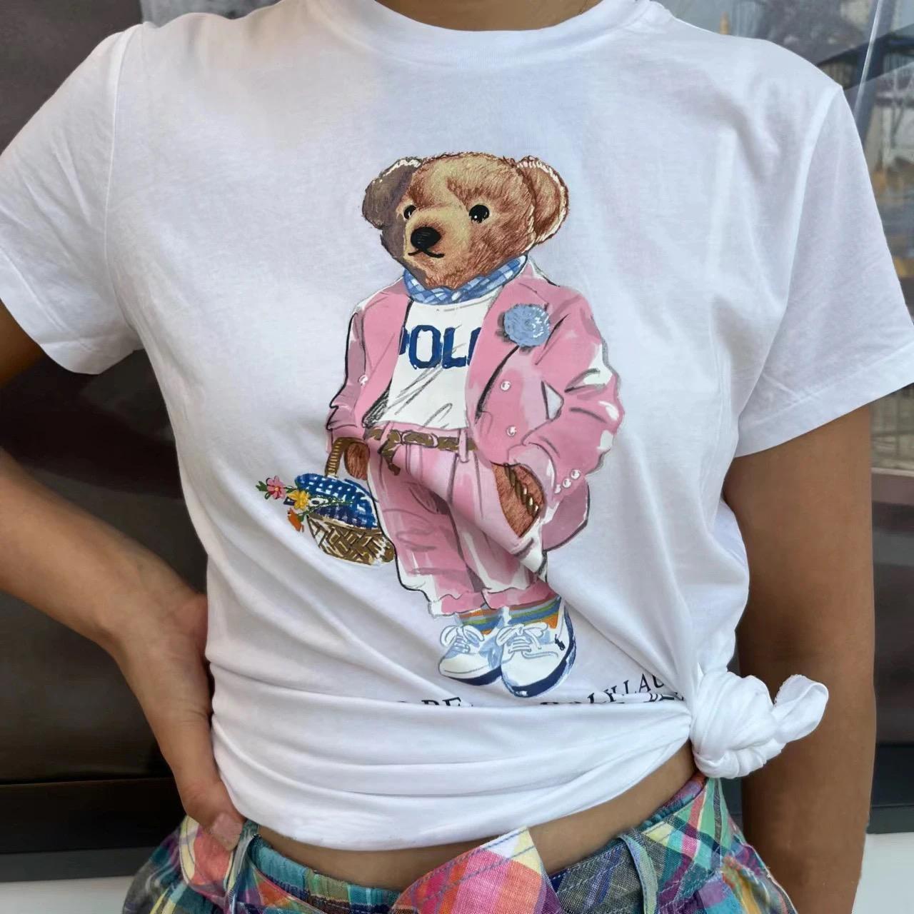 fashion women t shirt designer t-shirt fashion bear pattern print summer tee color womens tshirt breathable shirt short sleeved clothes