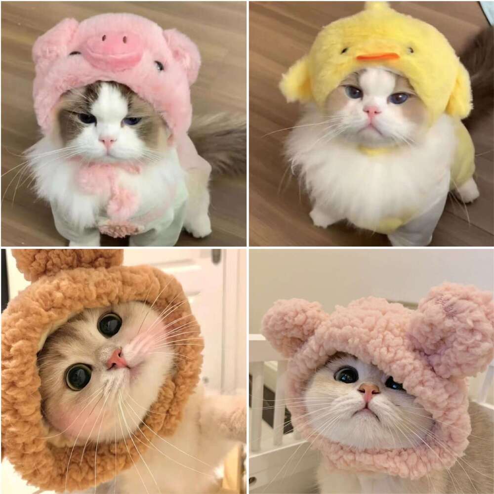 Adorable Animal-themed Costume Headwear - Pig, Cat, Chicken, Panda, Little Bear & Dog for Cosplay and Dress Up Fun