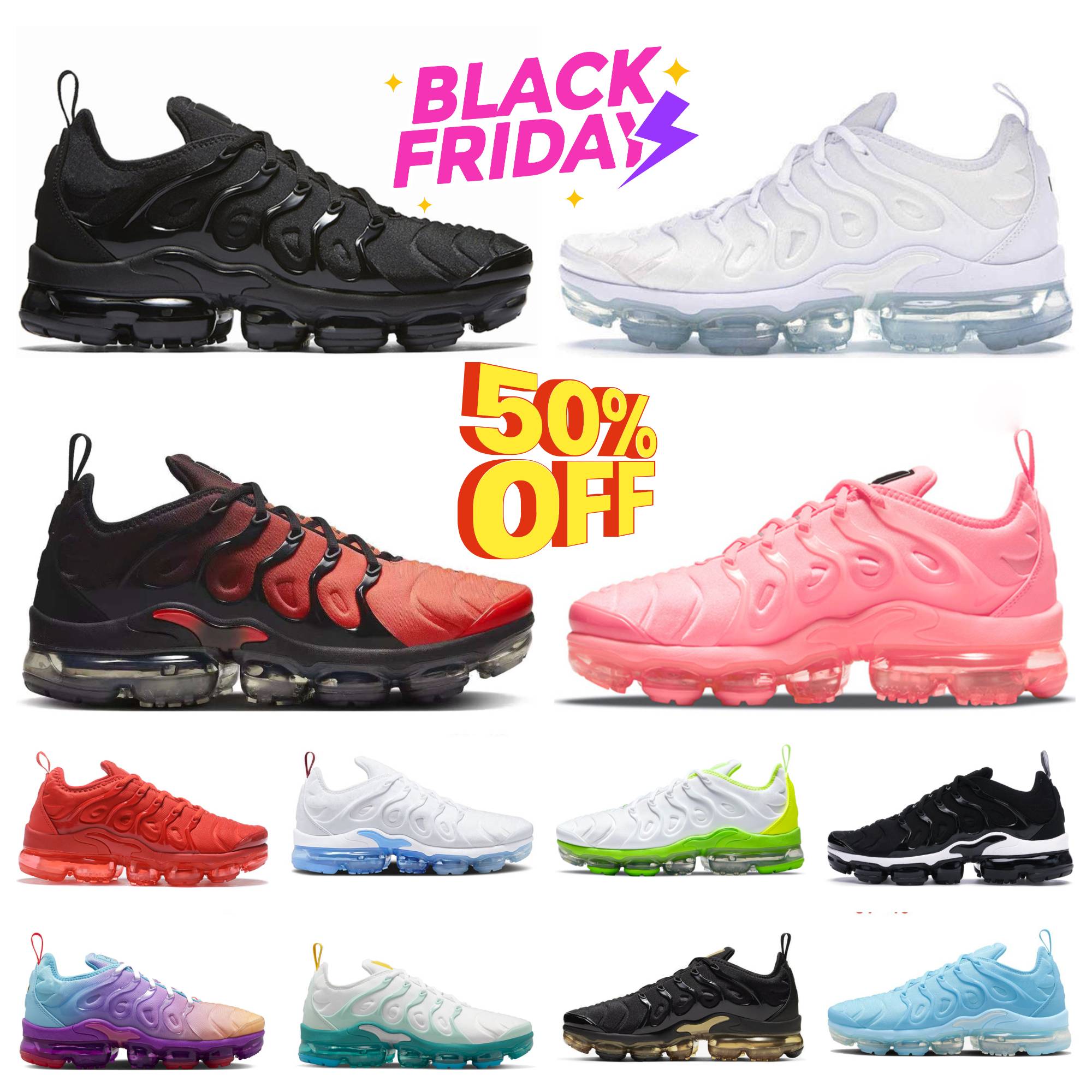 Tn Plus Running Shoes man women Triple White Black Red Laser Blue Volt Glow Oreo Breathable Hyper Pink Tennis Ball Platform Sneakers Outdoor Sports Trainers EUR 36-47