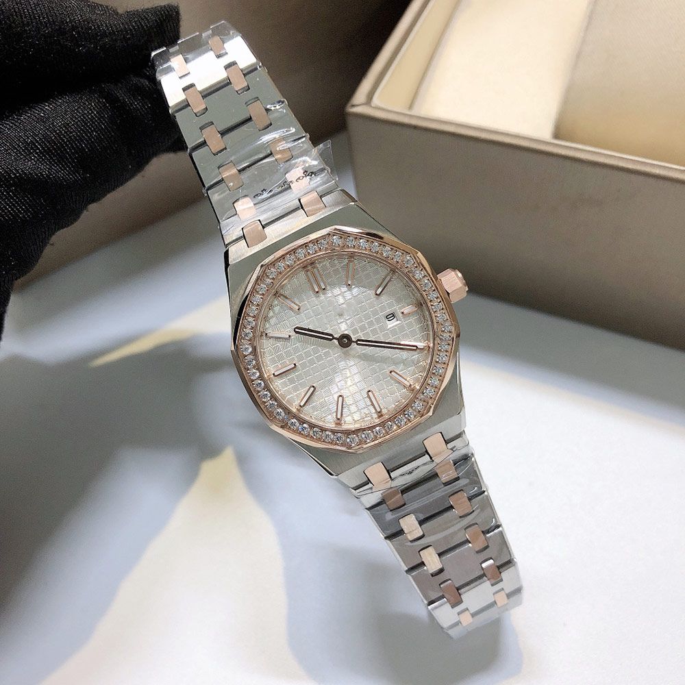 Diamond Watch All Stainless Steel Quartz Movement Watch High Quality Women Watch Sapphire Watch Fashion Watch Luxury Box Designer Womens Classic Fashion Watch