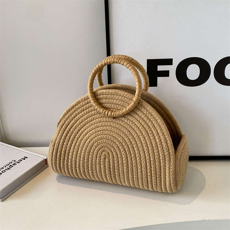 Casual Straw Braid Hobos Hand Solid Large Capacity Temperament Bags for Women 2025 Fashion Hot Sale in Summer