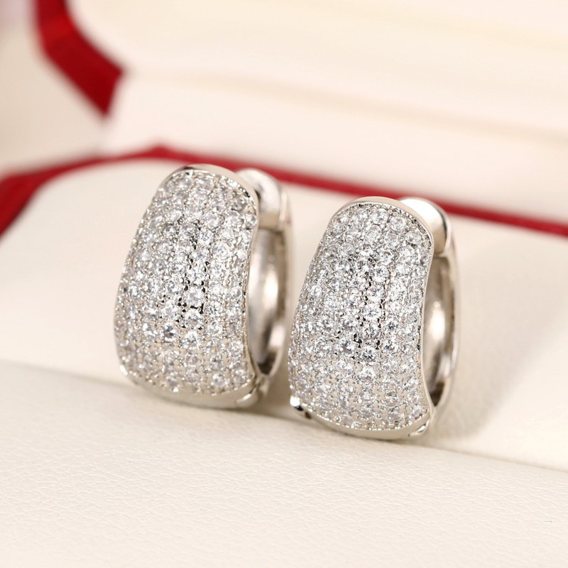 2024 Choucong Brand Clip Earrings Hip Hop Luxury Jewelry 925 Sterling Silver Pave White Sapphire CZ Diamond Gemstones Party Women Wedding Earring For 