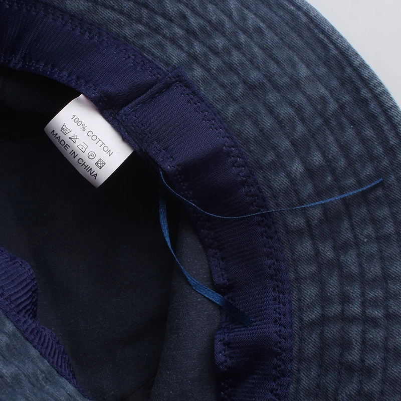 Washed Denim Bucket Hat Kids Wide Brim Cotton Fisherman Hat Girls Boys Summer Panama Sun Hat Outdoor Beach Fishing Cap 240419