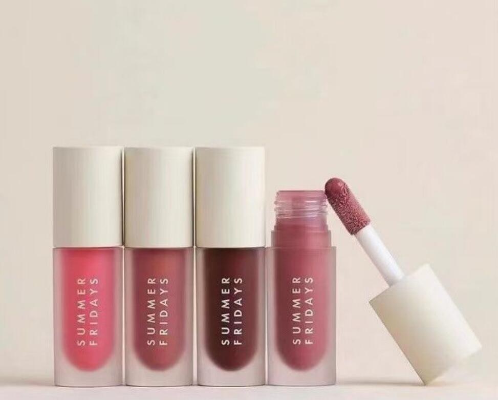 New Summer Fridays Dream Lip Oil 4Colors Lipgloss Liquid Lipstick Moisturize Smooth Makeup Lips Glaze Butter LipBalm Blush Dreams Pink Cloud 4.5g LipCare Cosmetics