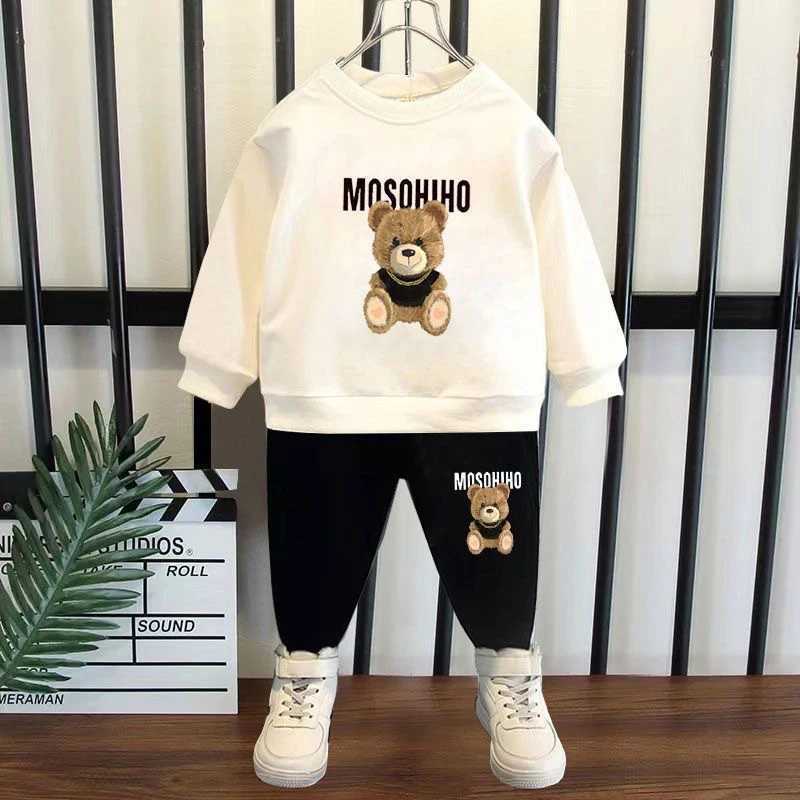 Clothing Sets Children Clothing Boy Sports Sets Mother Kids Girl Hoodie Bear Two Pieces Baby Fashion Clothes Long Sleeves Pants Cotton Suits Y241119E614