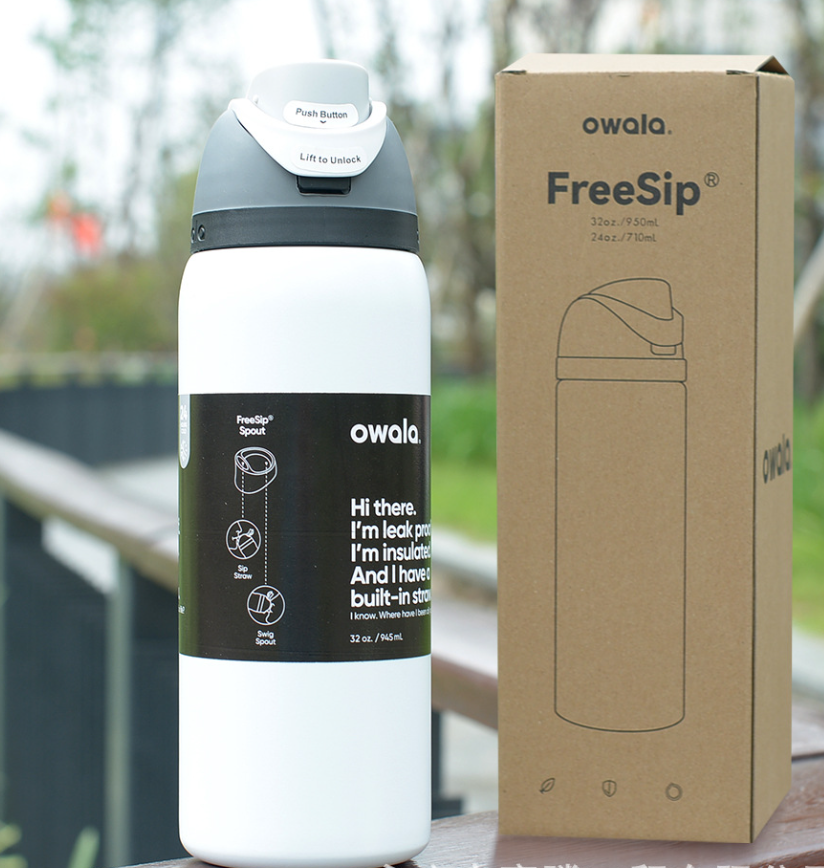 OWALA DHL Tumbler Insulated Stainless Steel with Straw BPA-Free Sports Water Bottle Great for Travel 19OZ 24OZ 32Oz 1121
