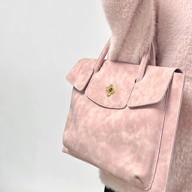 Design Fashion Woman Laptop PU Leather Business Office Lady Briefcase Vintage Student Large Capacity Daily Tote Bag