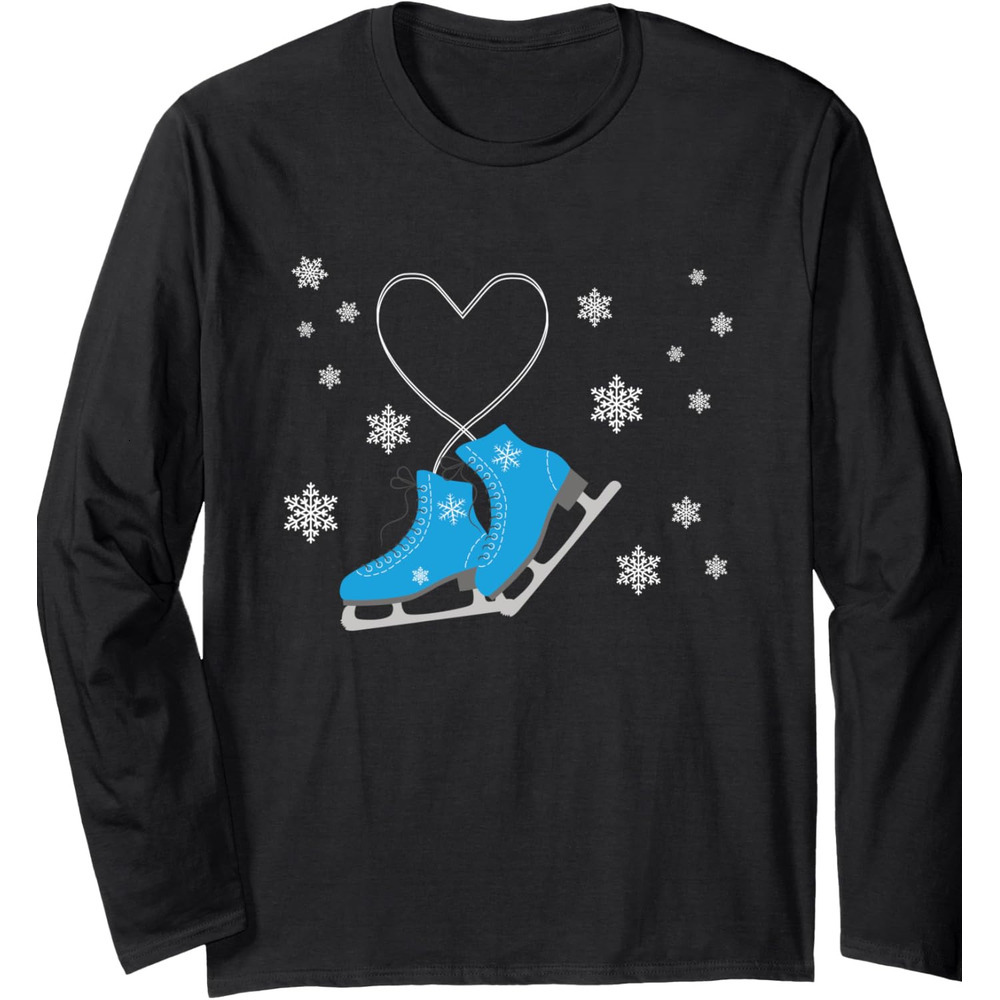 Long Sleeve Shirts for Men sweatshirt Vintage Ice Skating Shoe Skate Lovers Funny Gift Long SleeveTee Streetwear Casual tops clothes cool