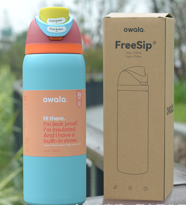 OWALA DHL 19Oz 24Oz 32Oz Stainless Steel Sports Water Bottle Drinking Tumbler Outdoor Camping Cup Vacuum Insulated Travel Mugs 1121
