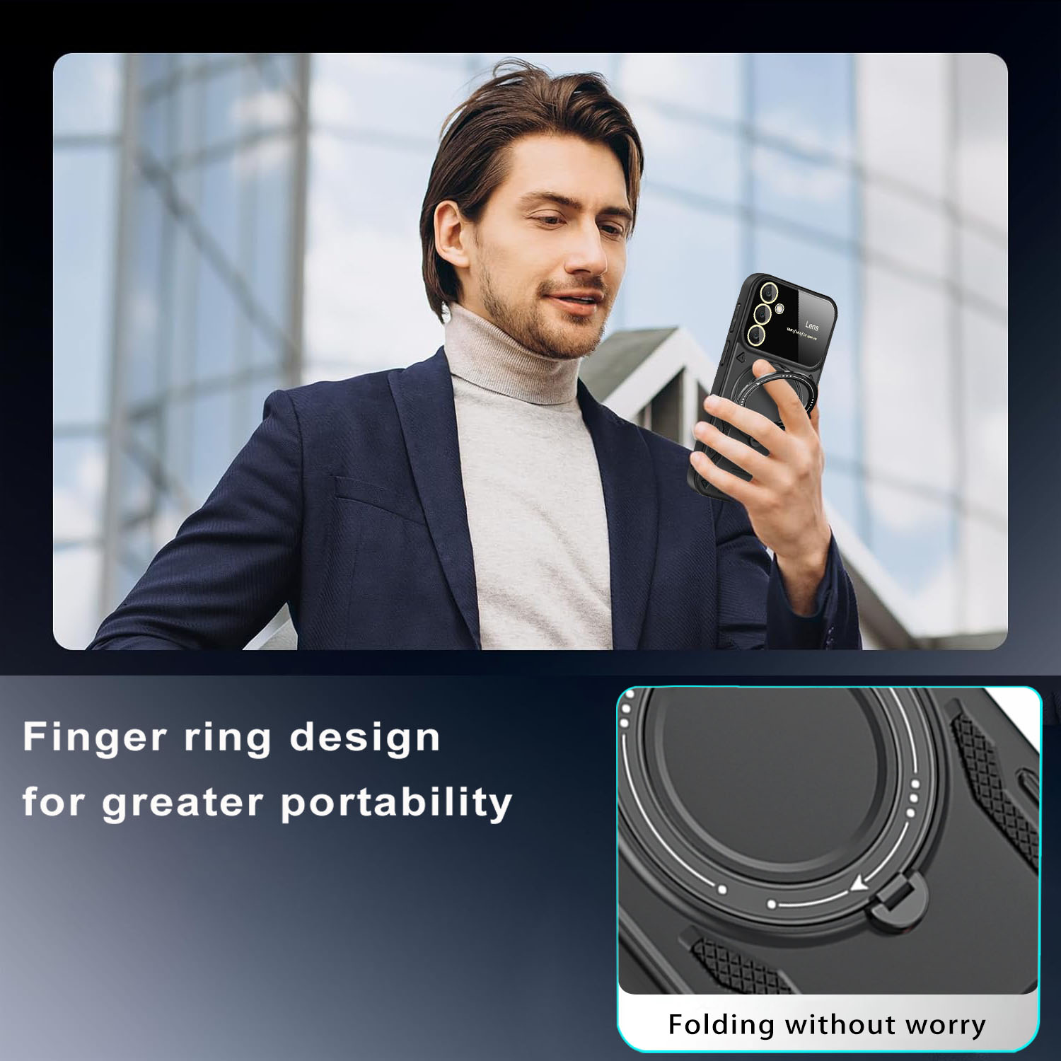 YOUDUN Swivel Ring Stand Magnetic For Magsafe Case Heavy Duty Cover For Samsung A07 A17 A06 A16 A26 A36 A56 A05 A05S A15 A25 A35 A55 A14 A34 A54 A13 A