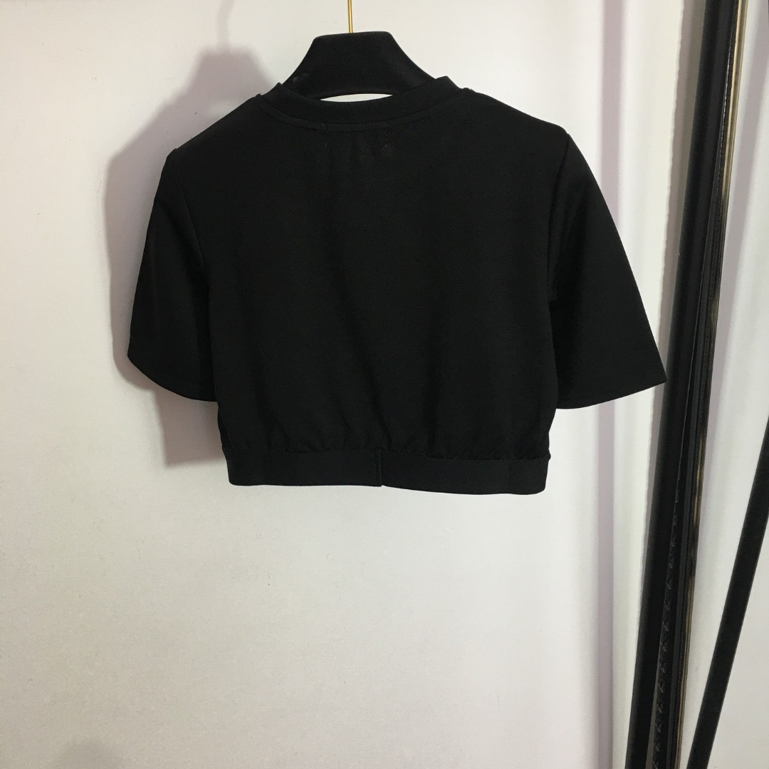 2024 Designers T-shirts Fashion T Shirts Women ladies top blouse crop top tops tank Clothing New letter webbing Short crop short sleeve T-shirt top Bl