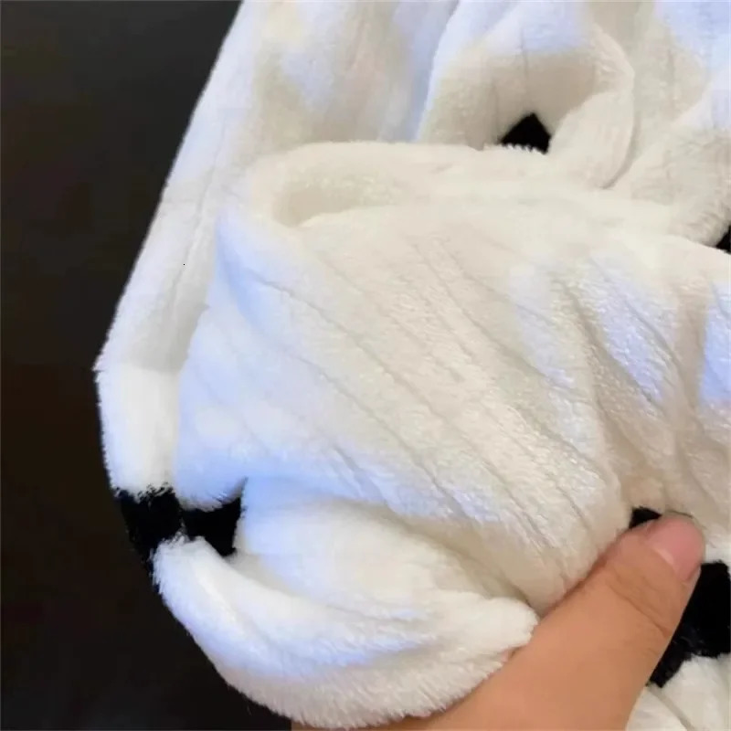 Childrens Fashion Long Sleeve Coral Plush Pajama Set Soft Autumn/Winter Girls Warm Home Fur Two Piece Set 241118