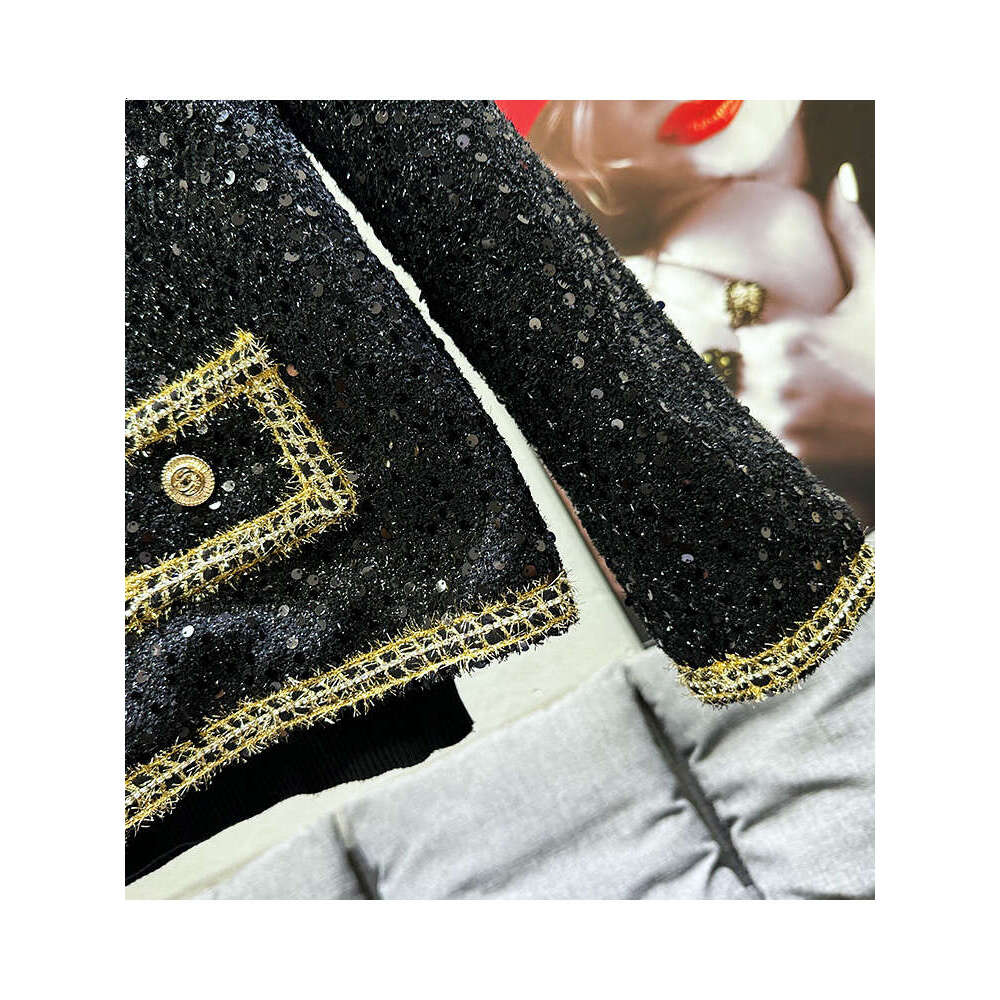 2024 Spring New High-End Sequined Coats Men's Fashionable Loose Comfortable Handsome Short Trendy Male Long Sleeve Jackets