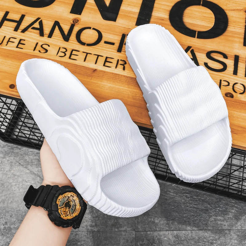 Summer Beach Outdoor Slides Ladies Slippers Outside EVA Soft Bottom Unisex Bathroom Bath Sandal Flip Flops Flat Shoes 241118