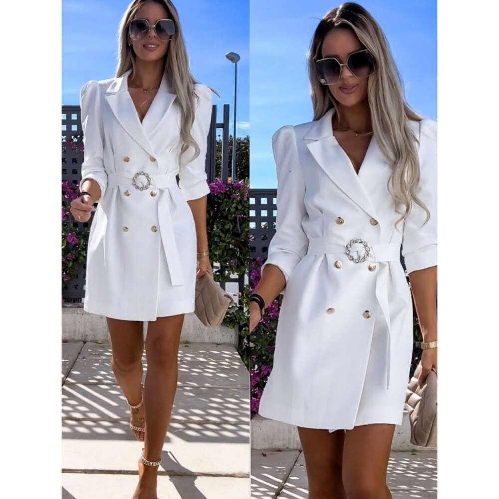 Fashionable New Suit Jacket Dress with Belt F41949