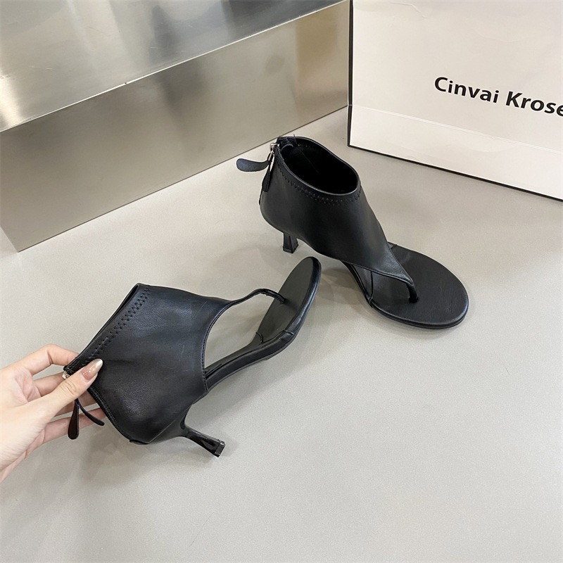 Shoes Pumps New In Women Flip ps Designer Fashion Zippers Peep Toe Ladies High Heels Sandals Boots Female Footwear 03eb