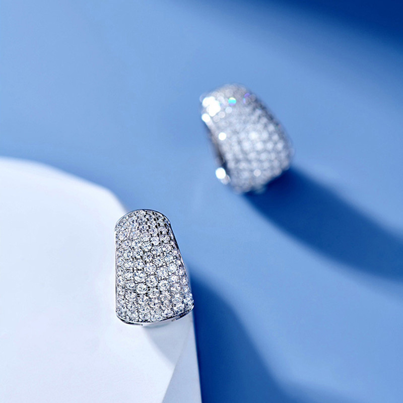 2024 Choucong Brand Clip Earrings Hip Hop Luxury Jewelry 925 Sterling Silver Pave White Sapphire CZ Diamond Gemstones Party Women Wedding Earring For 
