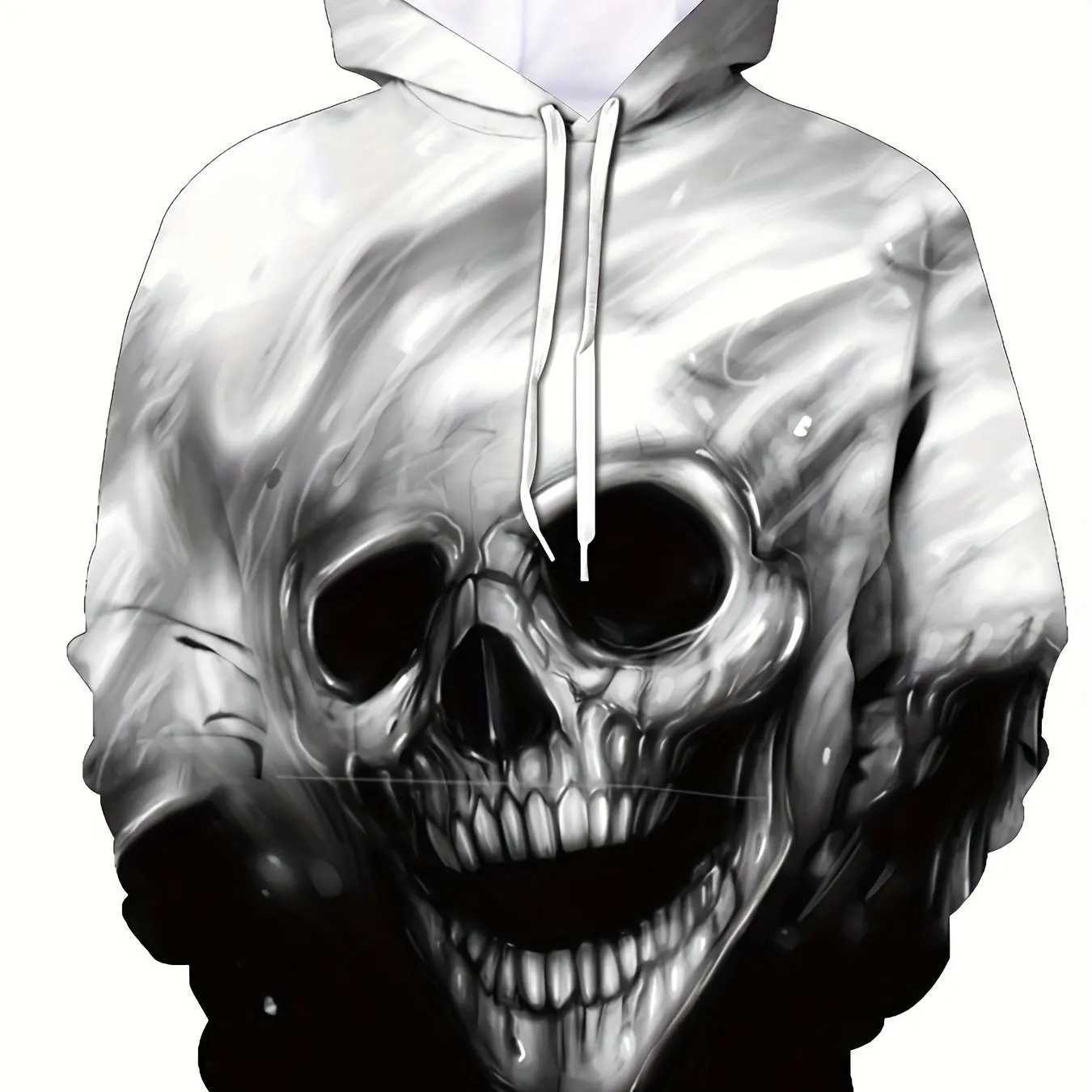 New Arrival Mens 3D printed horror Skl sweatshirt outdoor plow coat long Sve hoodie daily fashion autumn Z241118