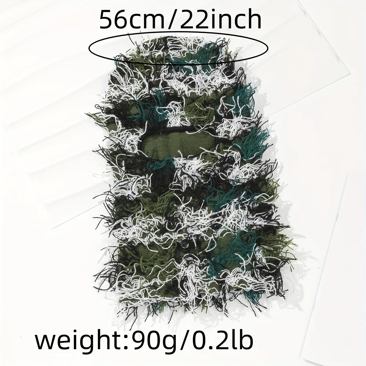 Hip Hop Tassel Balaclava Full Cover Ski Mask Trend Knitted Camouflage Headgear Unisex Y2K Knit Hat Face Mask For Women Men 240419