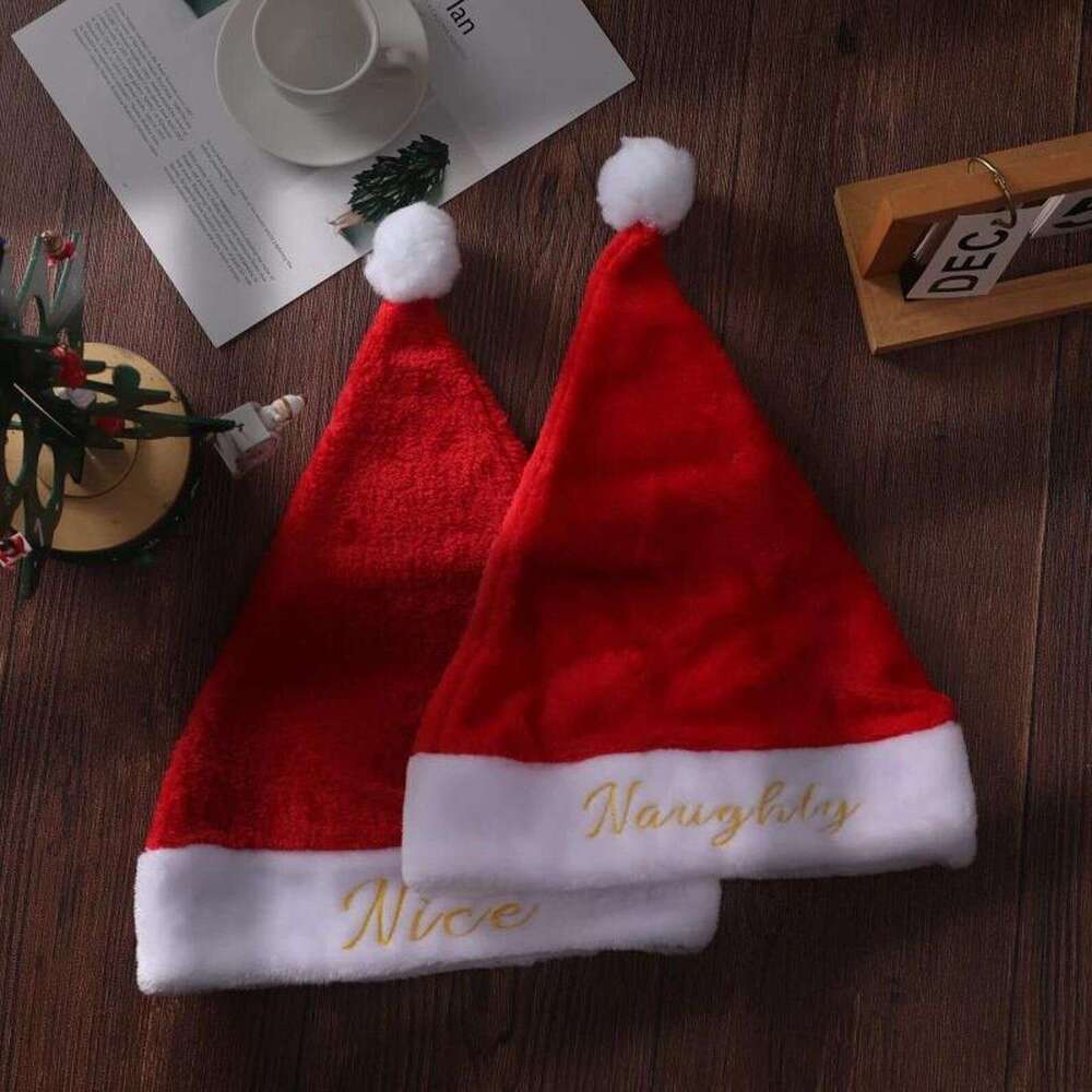 Personalized Embroidery Santa Hats with Names, Custom Knitted Hat for Kids and Adults, Unique Christmas Decor