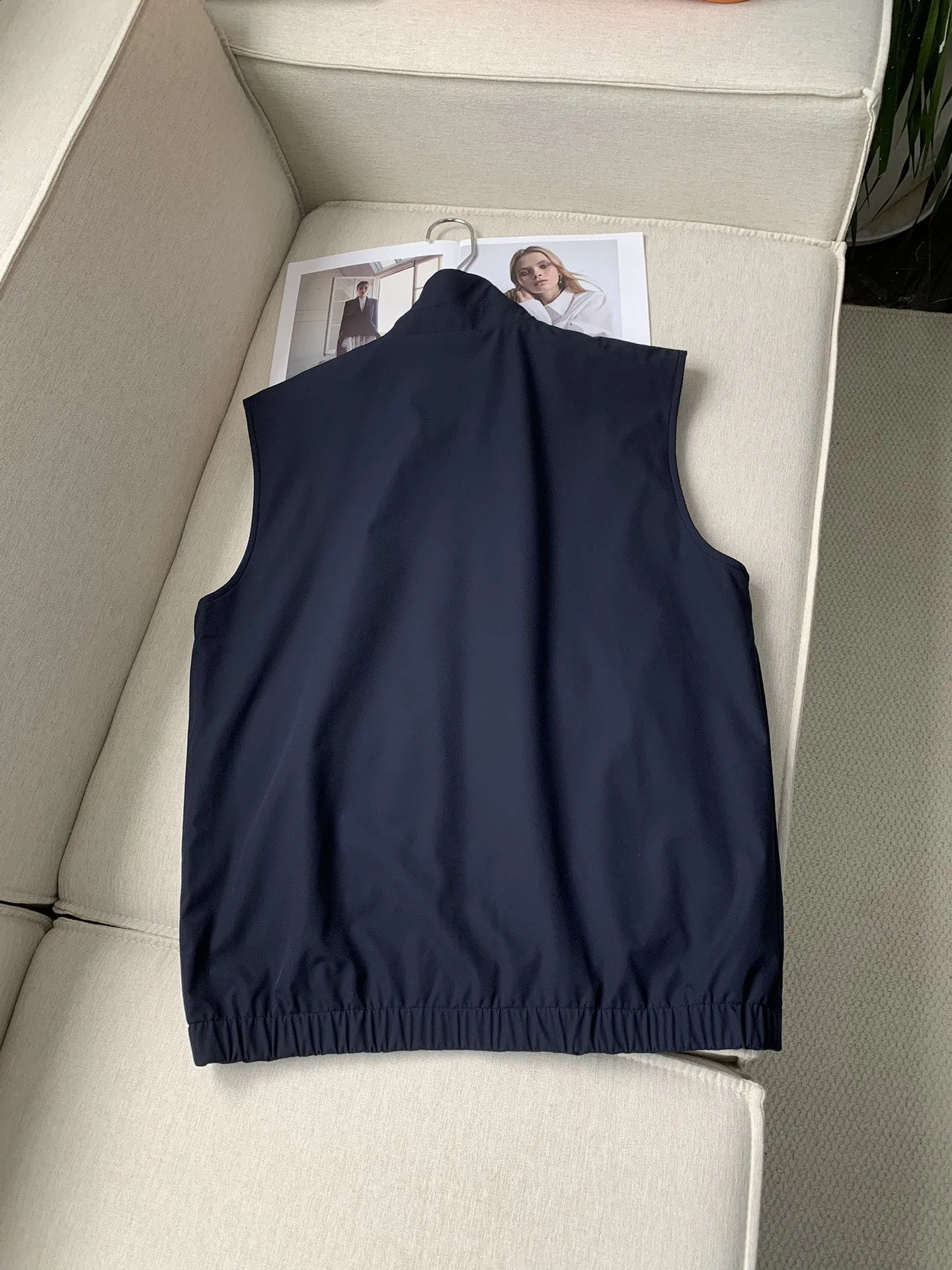 Old Money Style Spring And Autumn Business Casual Stand Collar MenS DoubleFaced Wool Vest Jacket 241116