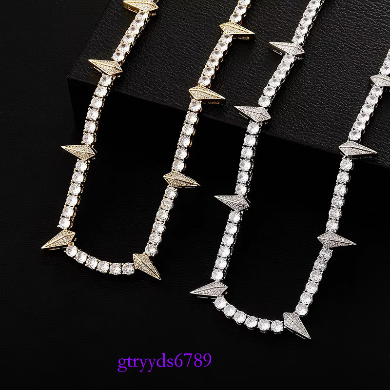 Women Wolf Tooth Black Panther Wakanda King Thorns Men Vvs Moissanite Tennis Chain Sterg Sier Necklace Chains Gold