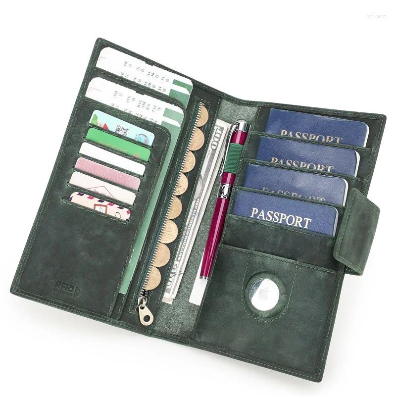 2025 NEW Card Holders Vintage Passport Wallet Travel Leather Holder Multi-card Bag Cover Car Family zhanyishengli