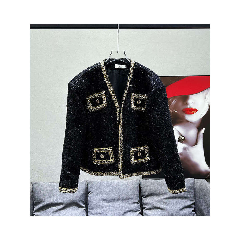 2024 Spring New High-End Sequined Coats Men's Fashionable Loose Comfortable Handsome Short Trendy Male Long Sleeve Jackets