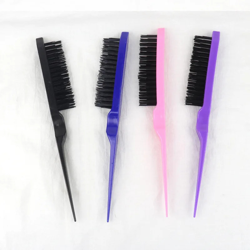 1 Pcs Professional Hair Brushes Comb Teasing Back Combing Brush Slim Line Styling Tools 4 Colors Wholesale 240412