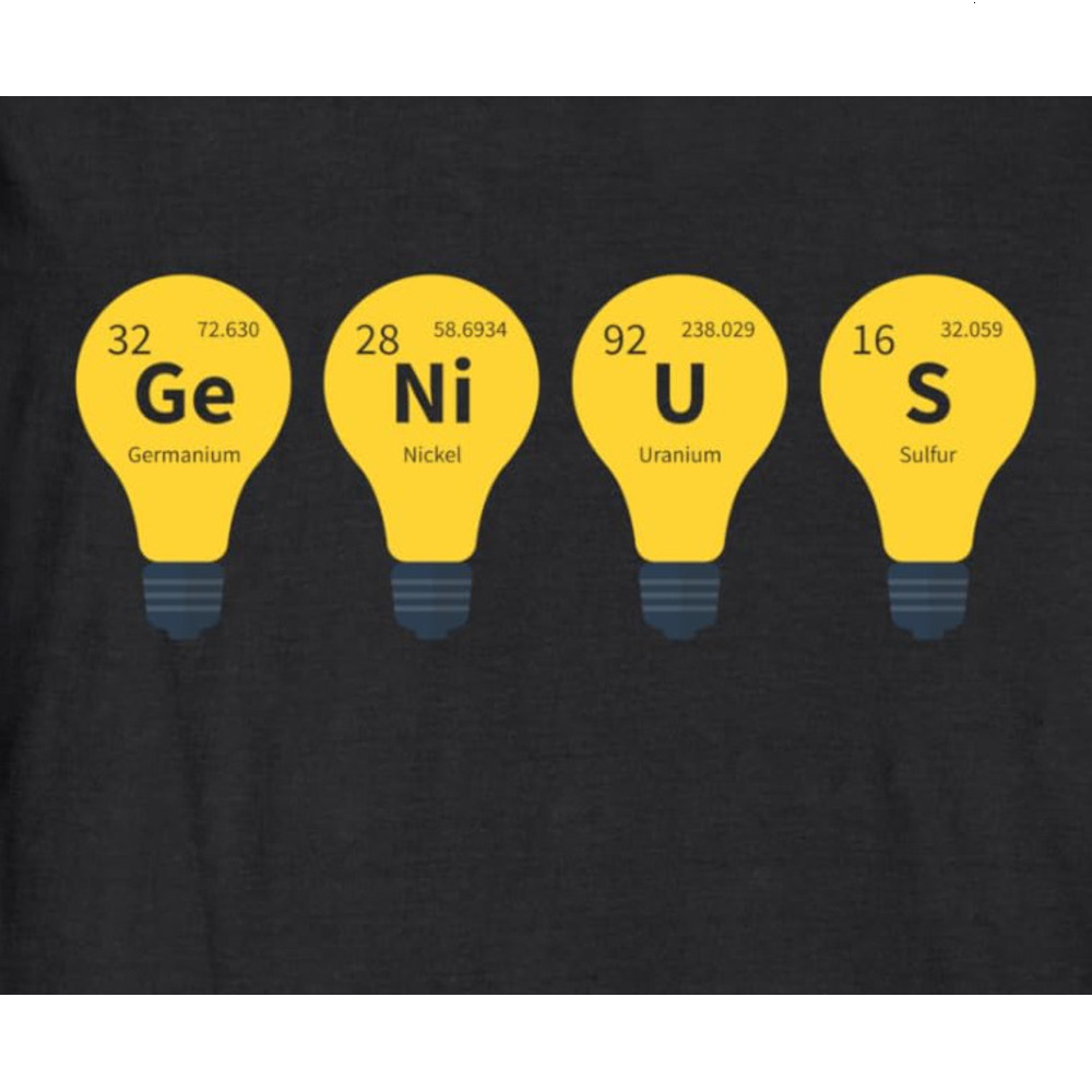 Long Sleeve Shirts for Men sweatshirt Genius Periodic Table Funny Gift for Geek Lover Long Sleeve Tee Streetwear Casual tops clothes cool