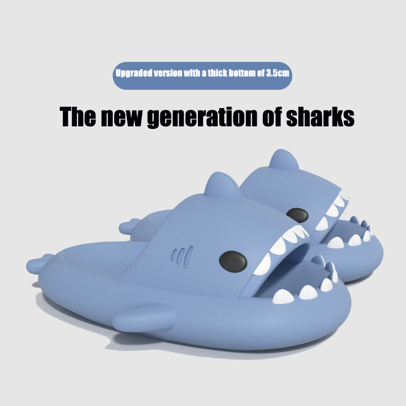 Female Shark Summer Indoor And Outdoor Home Bathroom Thick Sole Durable Couple Cool Slippers Male