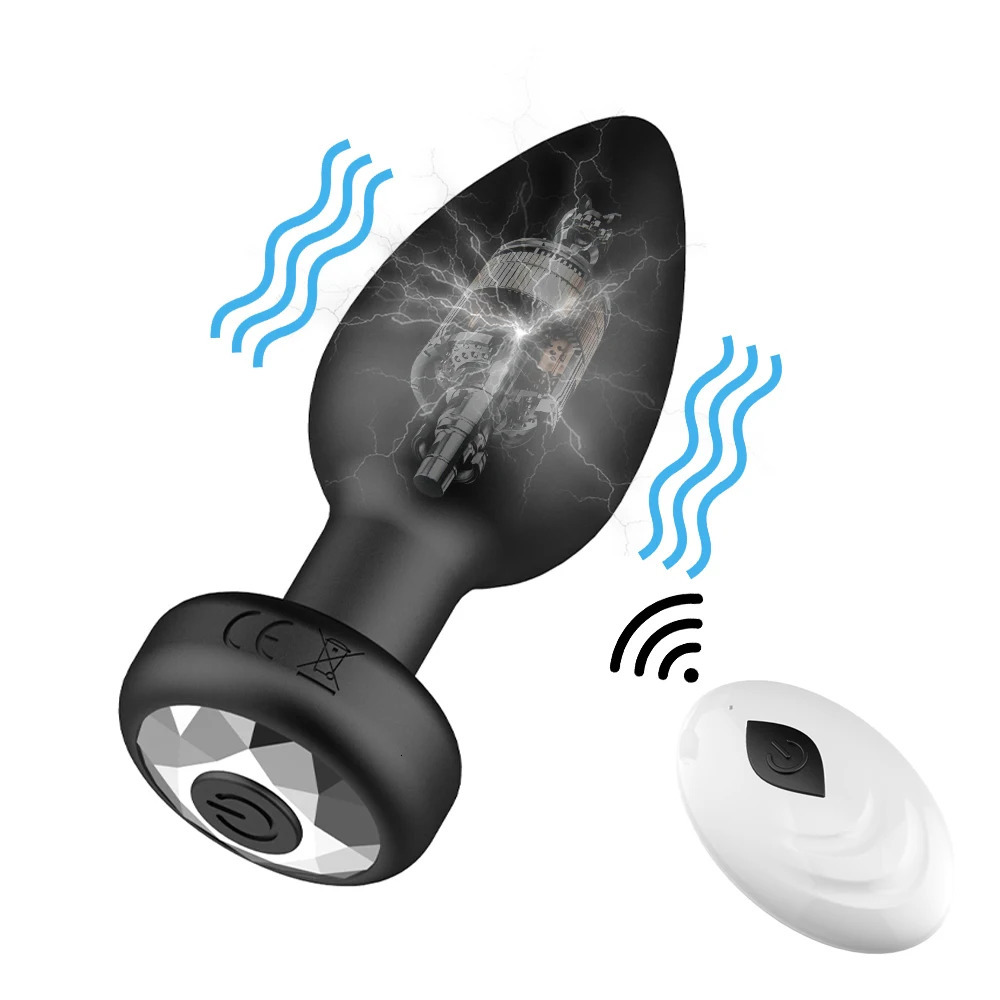 Anal Plug Vibrator for Men Butt Plug Portable Massager Wireless Remote Control Dildo Vibration Sex Toys for Male Adult Toys 240325
