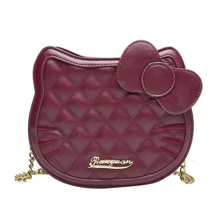 2024 new single shoulder crossbody KT niche diamond grid chain versatile small cute women's bag