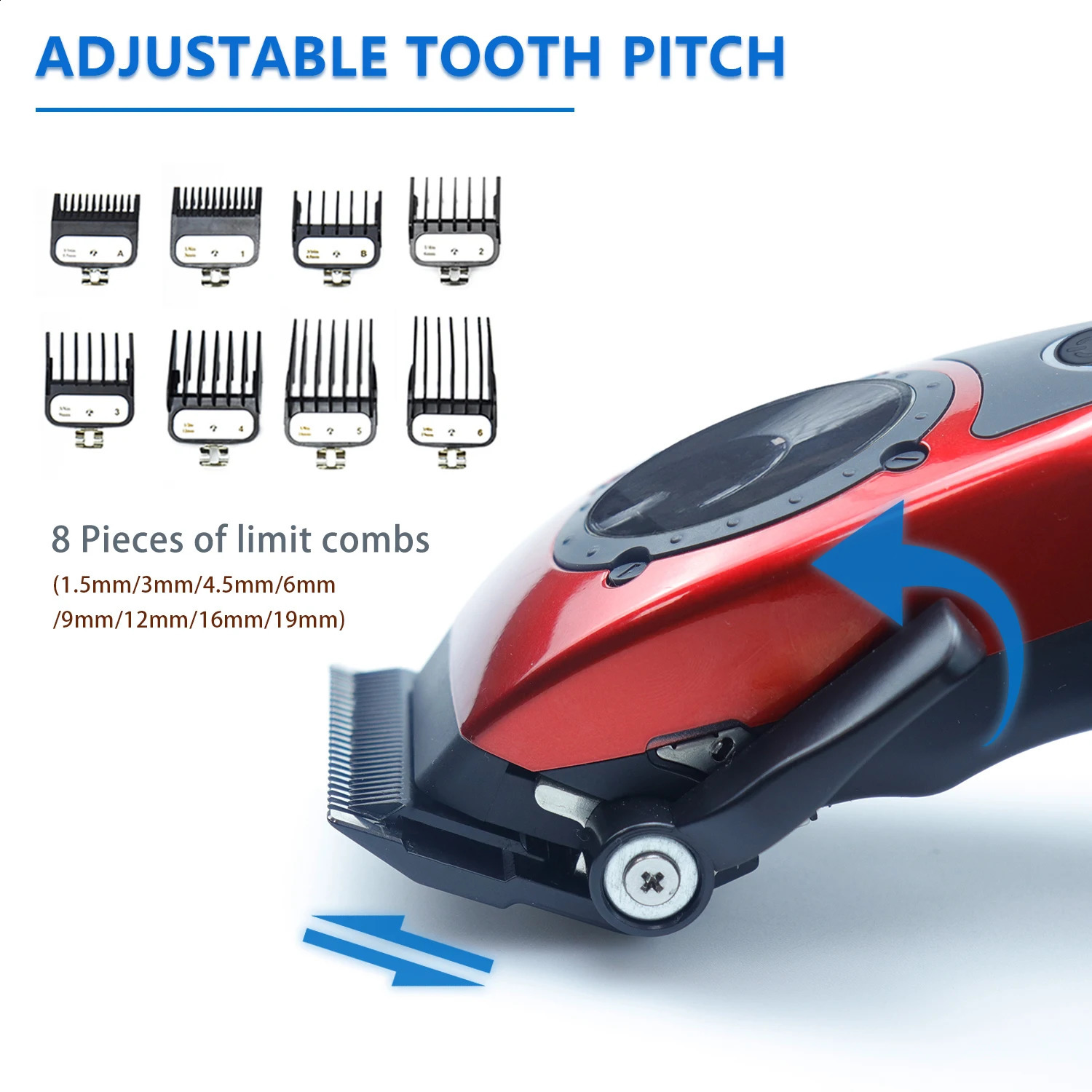 HClippers HC231 Professional Mens Electric Hair Clipper with 8000RPM 4500mAh Large Capacity Battery Hair Clipper 241119