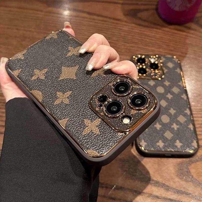 New Designer Fashion Leather Phone Cases For iPhone 16 Pro Max 15 14 13 12 16 Back Cover Luxury Mobile Shell Full Coverage Shockproof Protection Phone Case