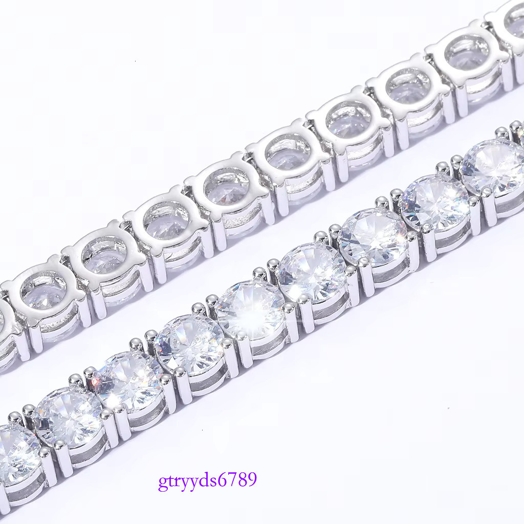 High Quality 3MM-6MM Iced Gold Chain Necklace Men Women HipHop Style Dia Bg Jewelry Tennis Players