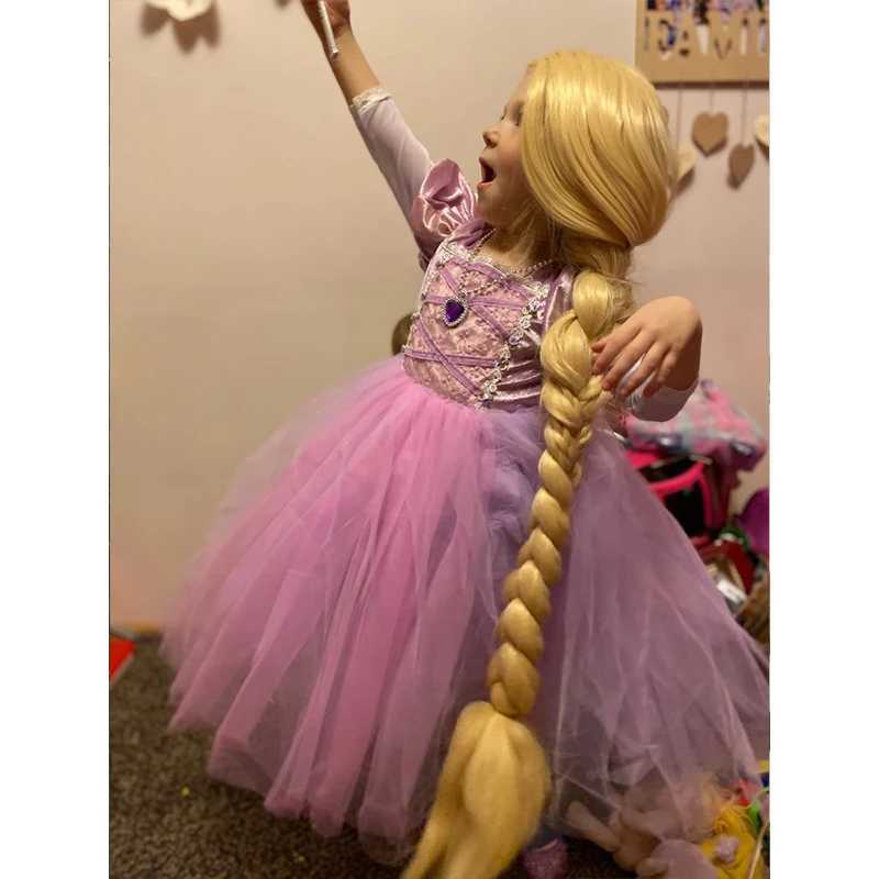 Fancy Girl Princess Long Hair Princess Wig Childrens Birthday Party Halloween Dress Up Childrens Little Mermaid Elsa Aurora Snow White Hair W241119